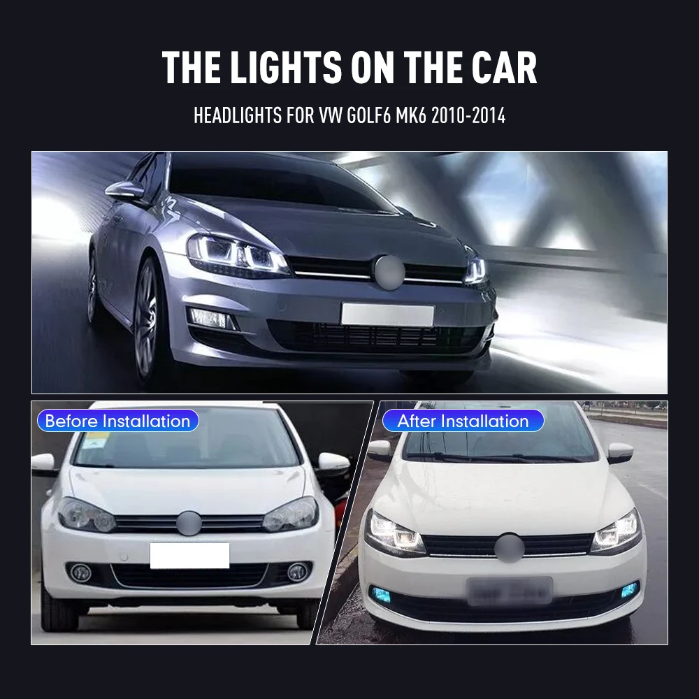 2PCs Car Styling Head Lamp for - огляд і ціна Running Headlamp Led