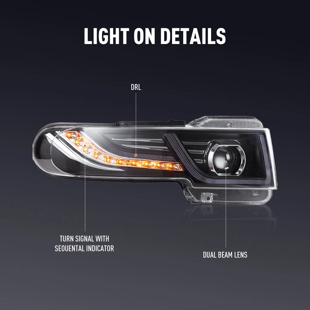 2PCs Car Styling Head Lamp for - огляд і ціна Running Headlamp Led